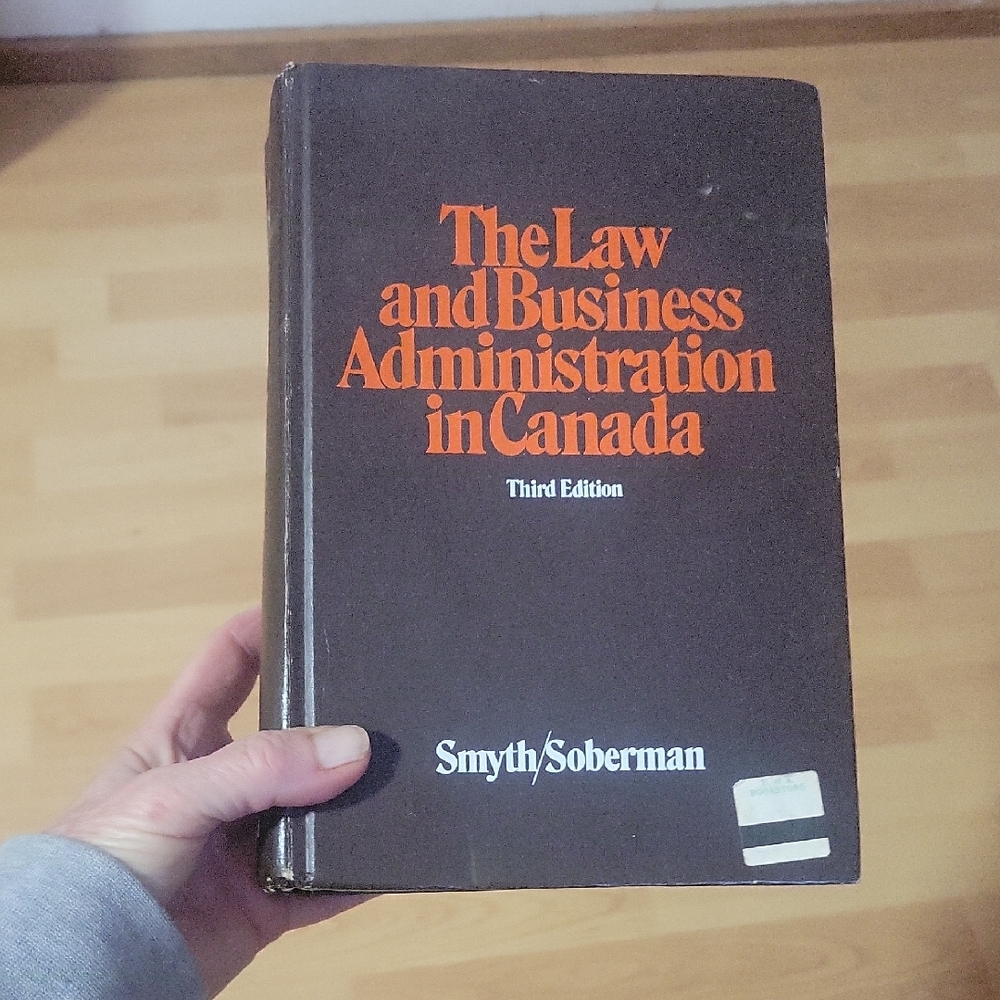 The Law and Business Administration in Canada Book